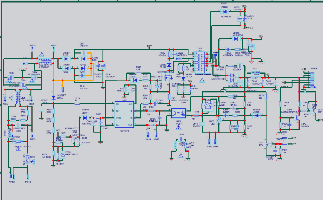 Topología completa mostrando el resultado del aislamiento